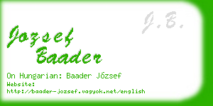 jozsef baader business card